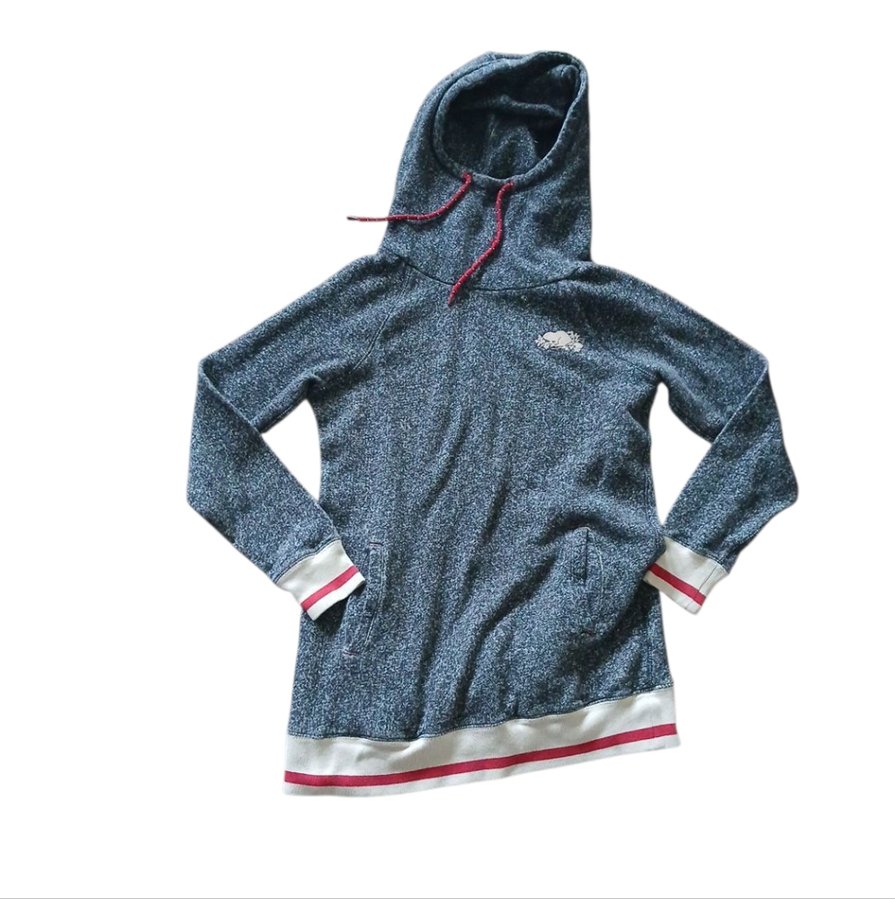 Roots Gray and Hip Length Hoodie
